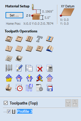 Toolpaths Tab